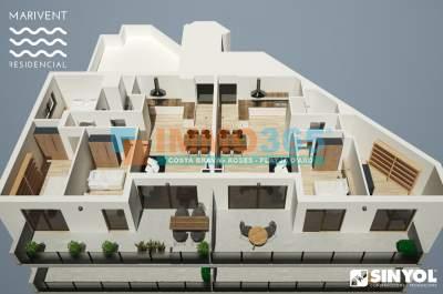 Kopen - Promotie. Nieuw, modern appartement met twee slaapkamers vlakbij het strand - Rosas - immo365costabrava - Voorgevel 2 - ISA2034-101