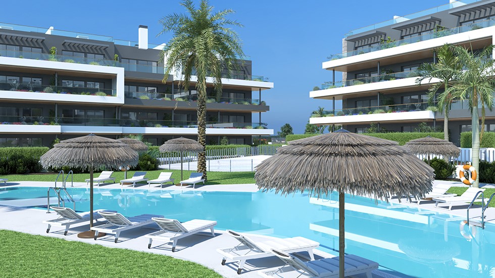 BRAND NEW COMPLEX OF APARTMENTS, BUNGALOWS AND VILLAS WITH LARGE COMMON AREAS AND CLOSE TO THE BEACH