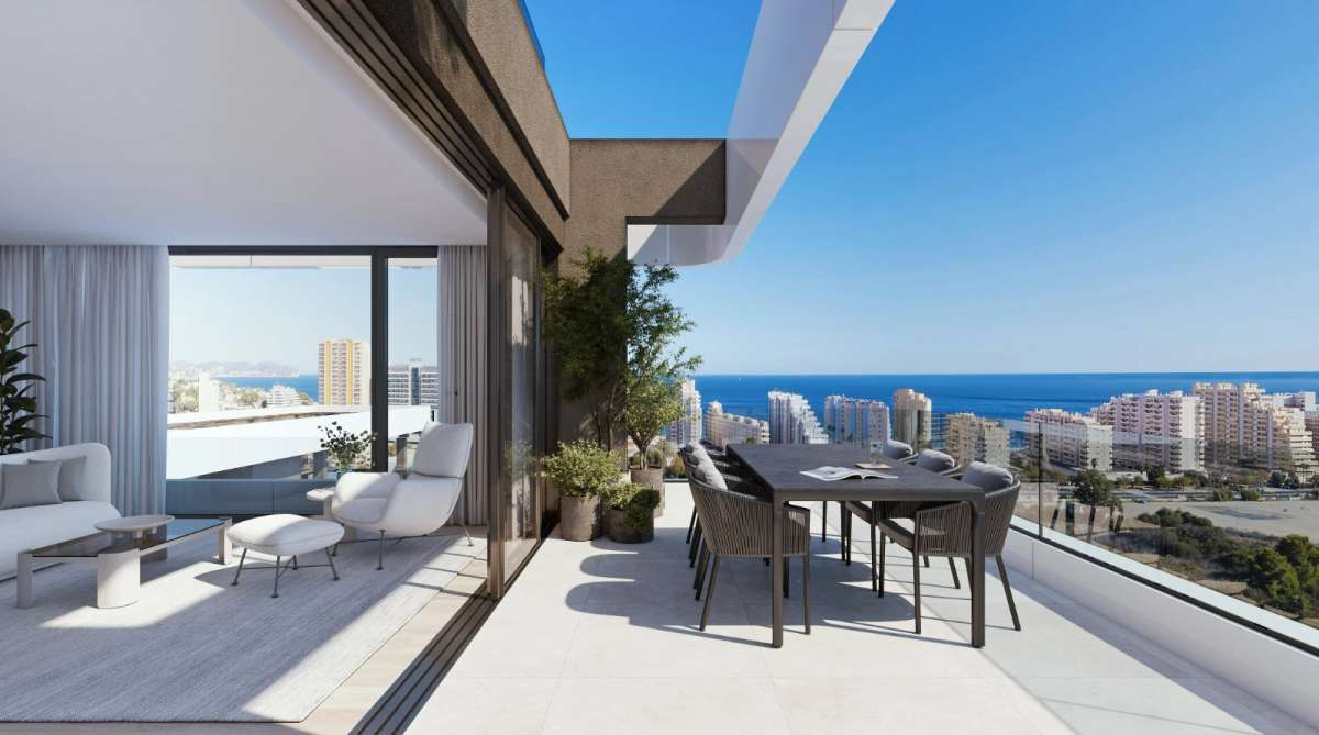 MODERN 3 BEDROOM PENTHOUSE WITH TERRACED POOL AND SEA VIEW FOR SALE IN CALPE