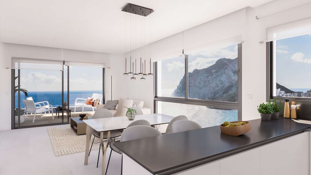 1, 2 AND 3 BEDROOM APARTMENTS AND PENTHOUSES ON THE BEACHFRONT OF LA FOSSA BEACH IN CALPE