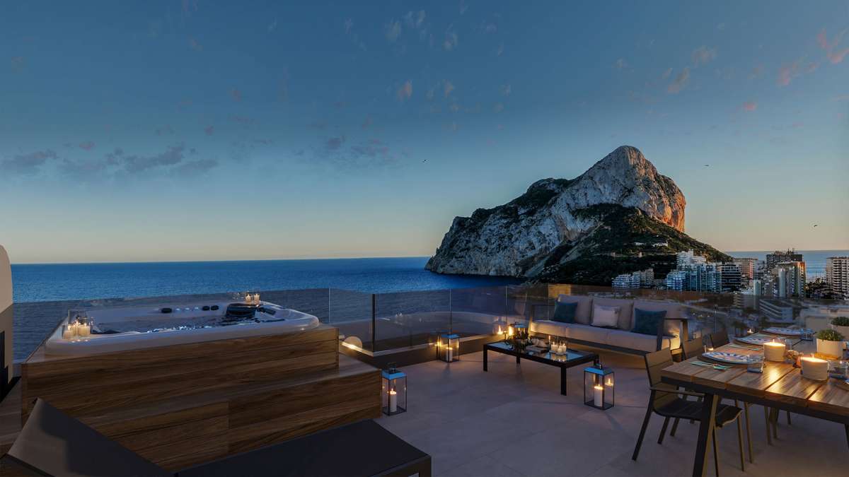 3-BEDROOM DUPLEX PENTHOUSES ON THE BEACHFRONT OF LA FOSSA BEACH IN CALPE